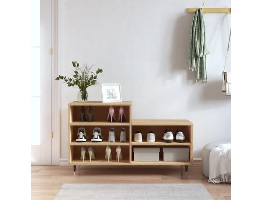 VIDAXL - Armoire à chaussures chêne sonoma 102x36x60cm bois d'ingénie...
