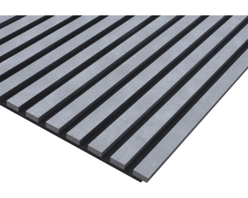 Akoestisch paneel met PES-vilt en met folie omwikkeld MDF, betonafwerking, 1195 x 572,5 x 19 mm