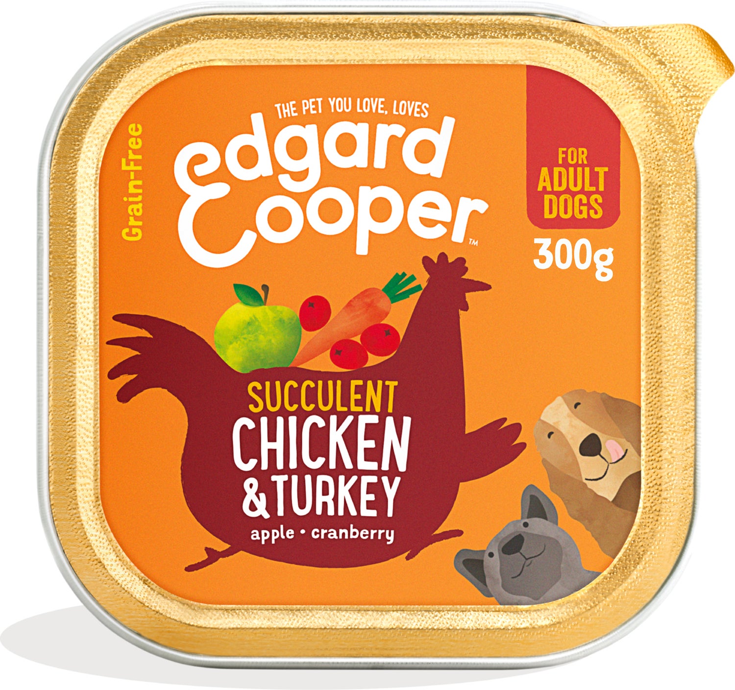 Edgard & Cooper hondenvoer kip en kalkoen adult 300 g