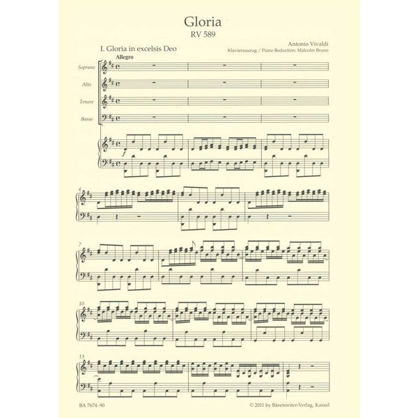 Bärenreiter Vivaldi Gloria