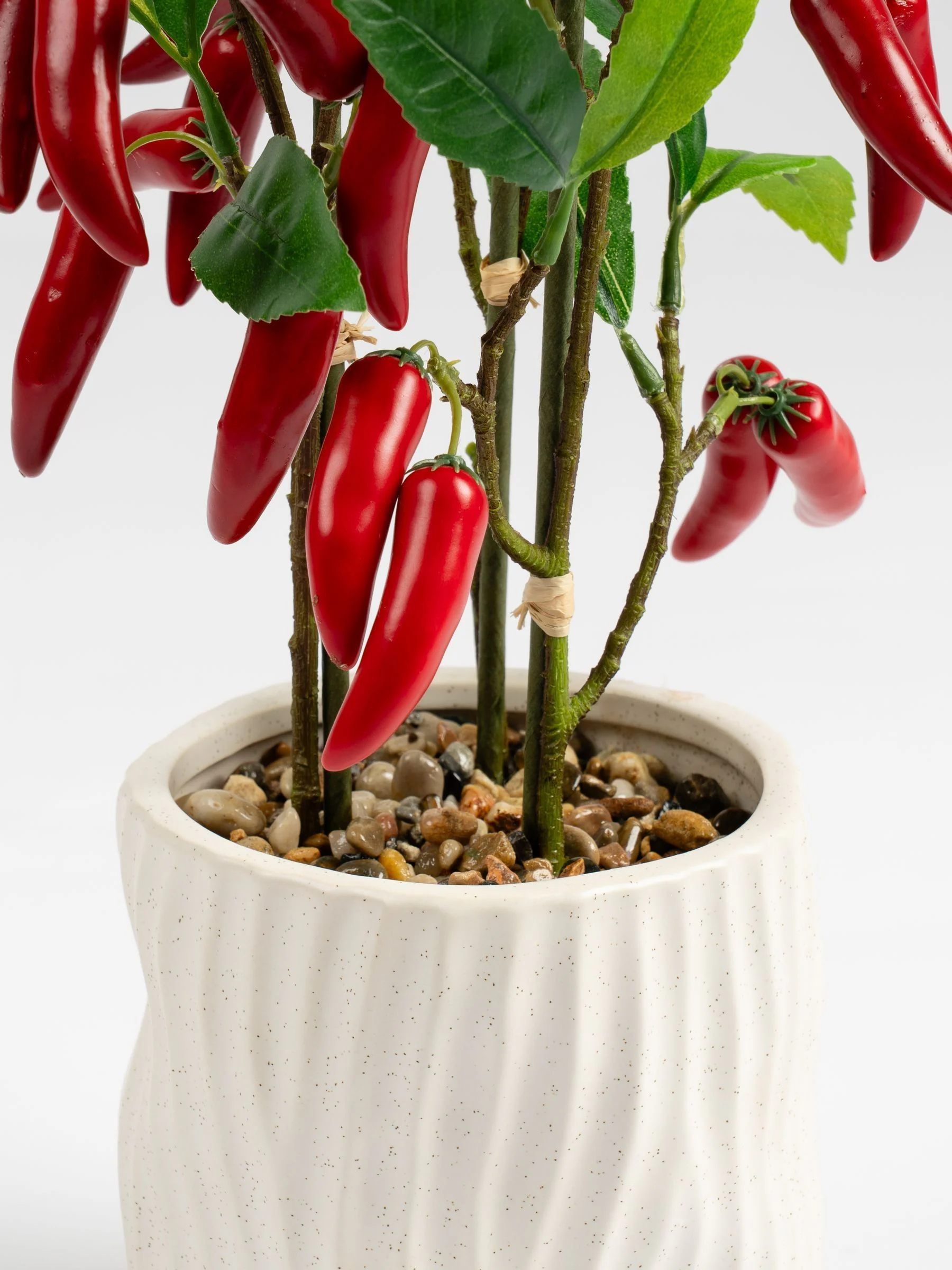Scottish Everlastings Ltd Artificial Chilli Plant in Ceramic Pot