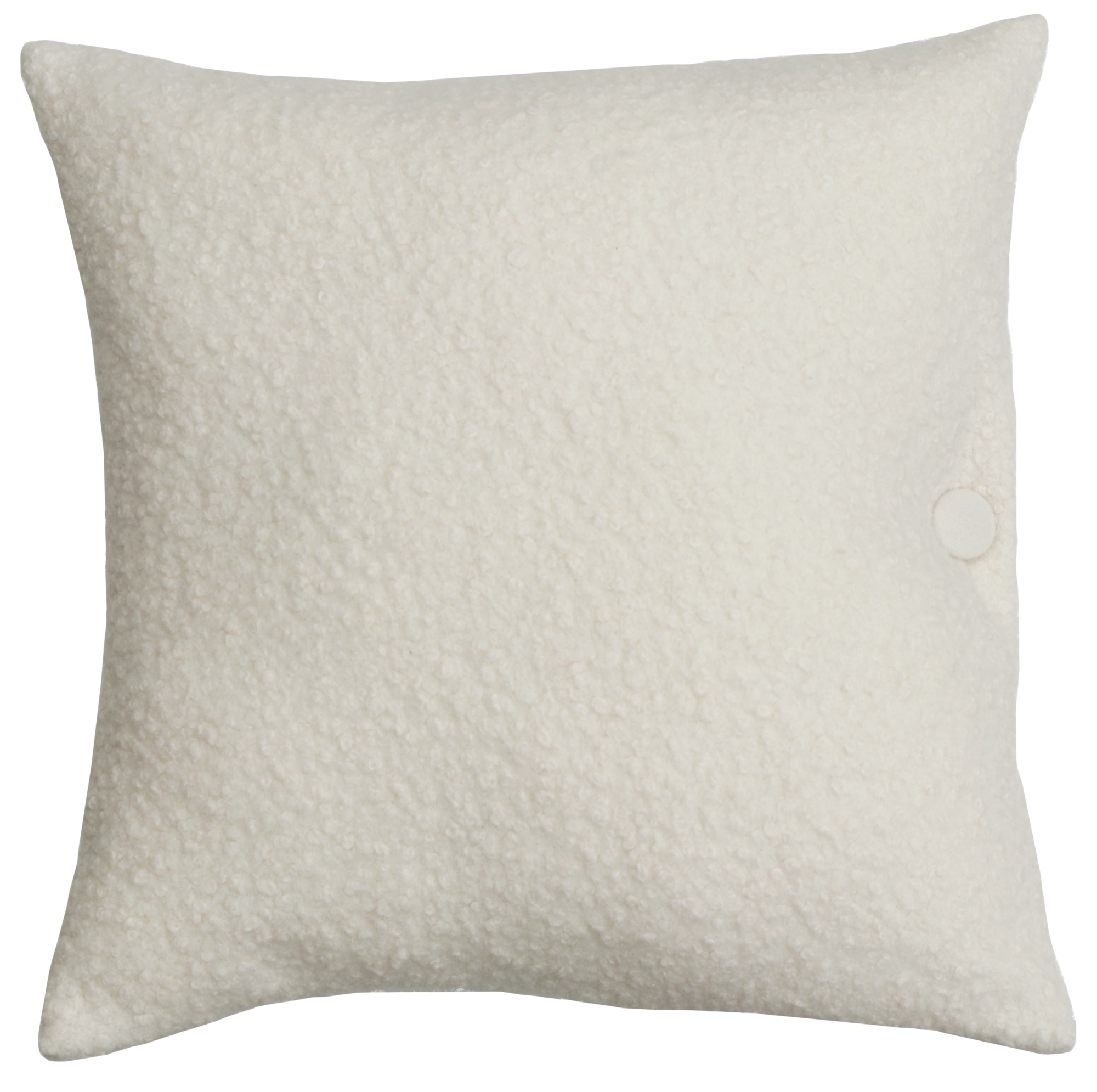 kussen bouclé knoop ecru 47x47cm