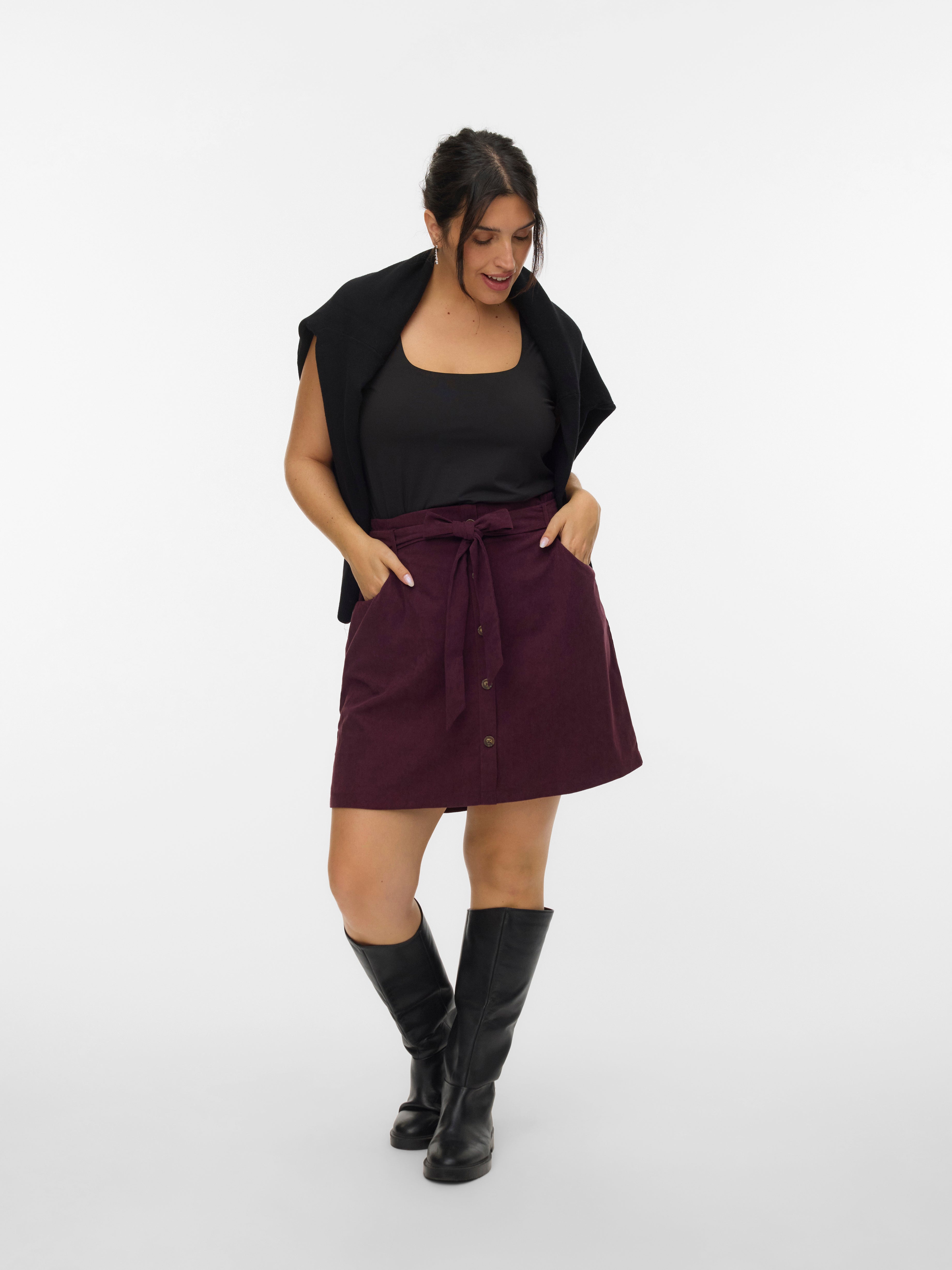 VMCVILJA High waist Korte Corduroy rok