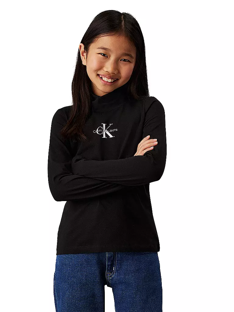 CALVIN KLEIN JEANS Mädchen Langarmshirt schwarz