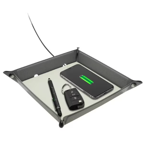 (15W) USB C Qi Wireless Charging Ladestation SmartTray Ladematte (4s541638) - Grau