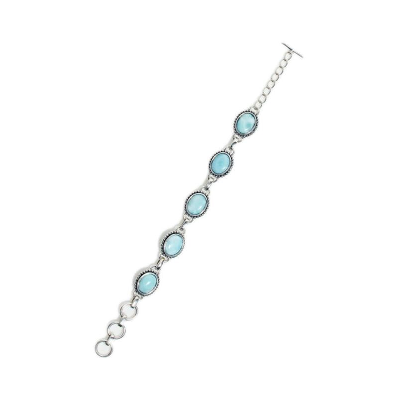 Bracelet argent massif et pierre naturelle