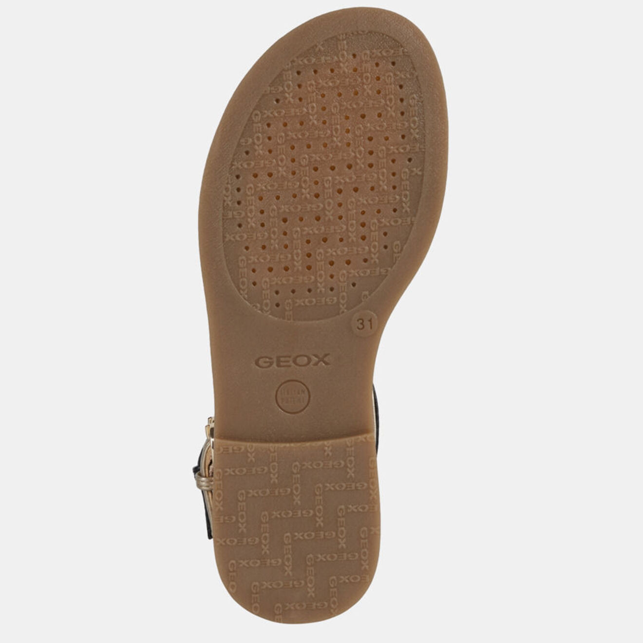 Geox Sandales Karly à brides tricolores et zip à l'arrière noires