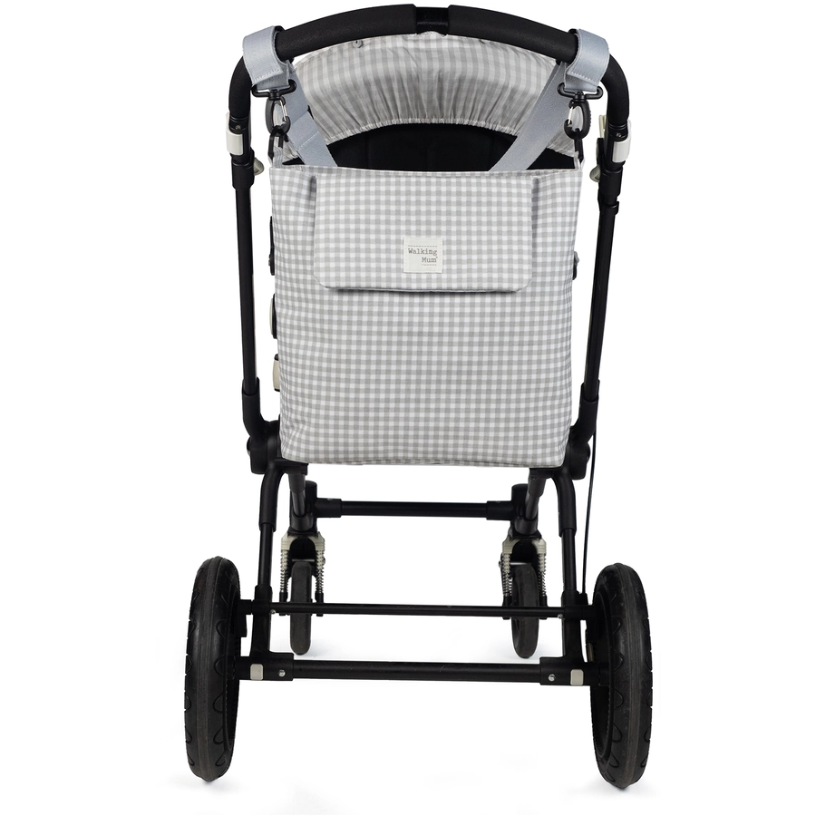 Walking Mum Wickeltasche I Love Vichy grau