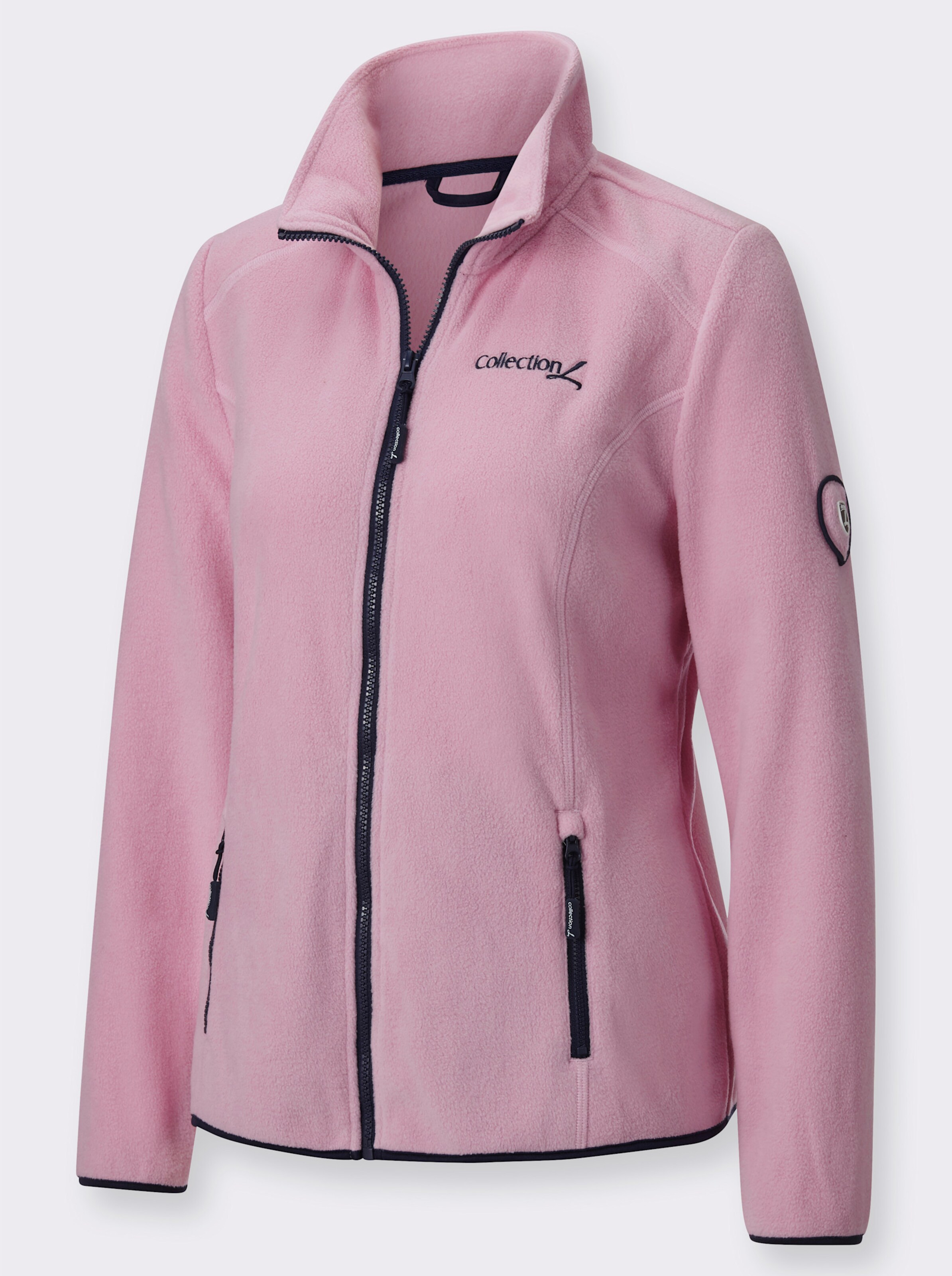 Fleecejacke mit Stickerei