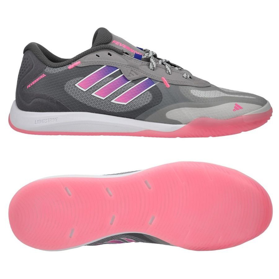 adidas Fevernova Court IN - Gris/Rose/Bleu