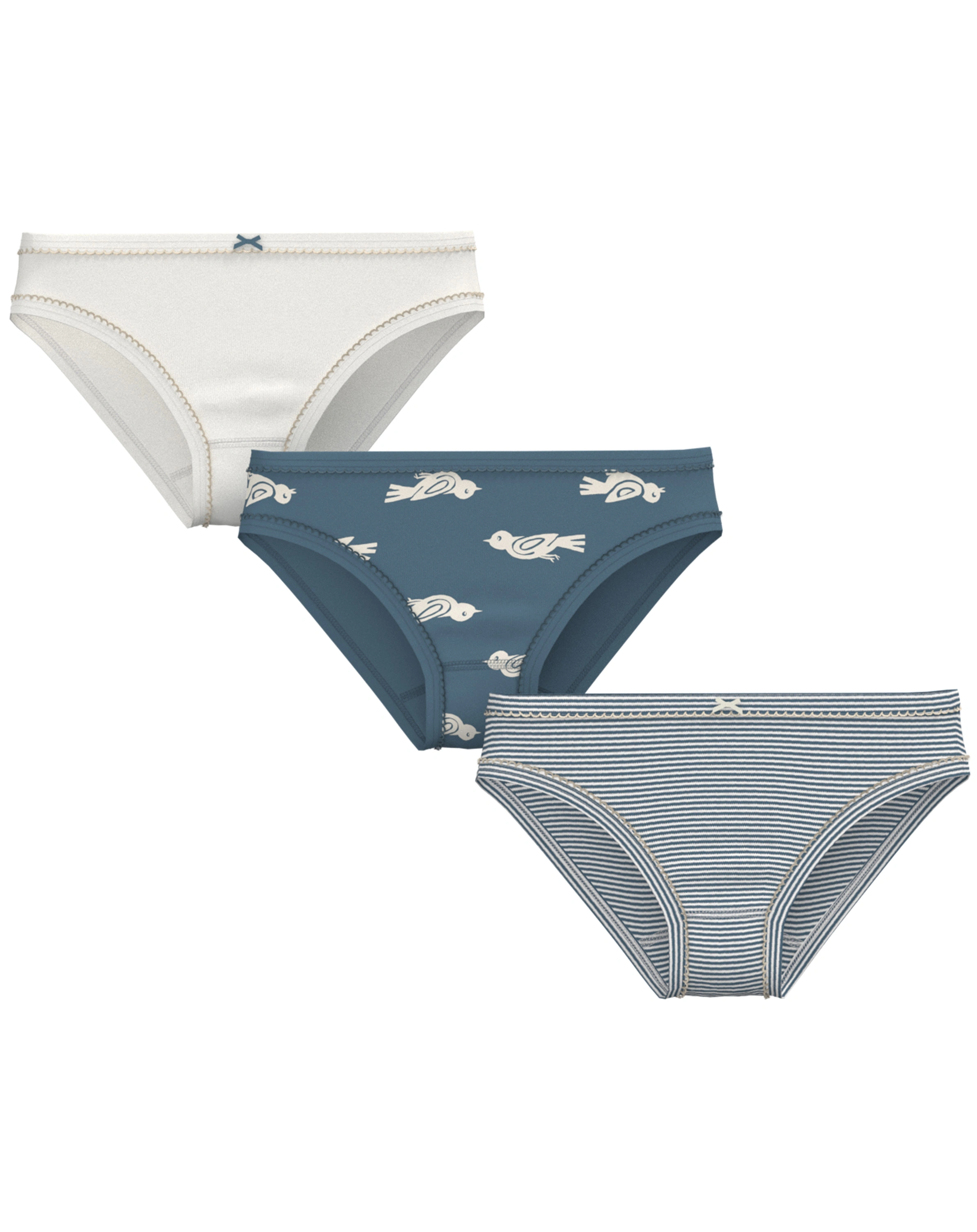 Slip MOINEAU 3er-Set in blau/weiß