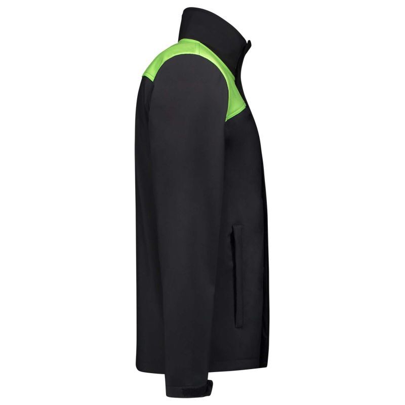 Tricorp Bicolor 402021 - Softshell jas - Zwart Lichtgroen - 3XL