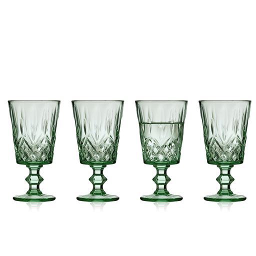 Lyngby Glas Sorrento 4-pak Vinglas, Blå, 29 cl