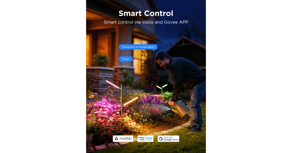 GoveeOutdoor Garden Lights - 2-pack sfeerverlichting  (2,4GHz-wifi + Bluetooth)