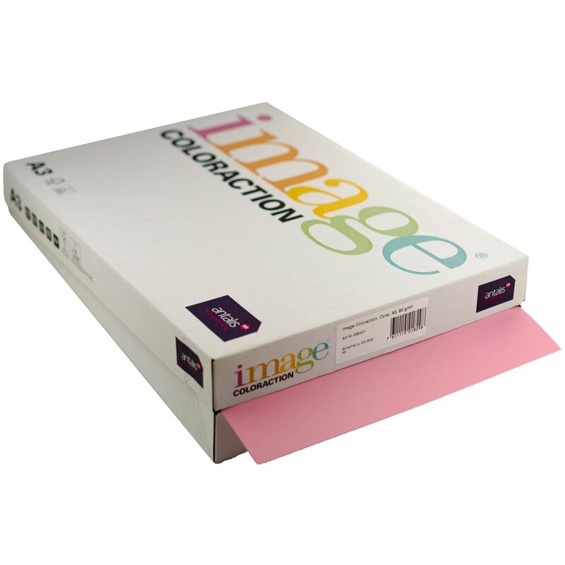Image Coloraction Papier farbig, A3, 80 g/m², coral rosa