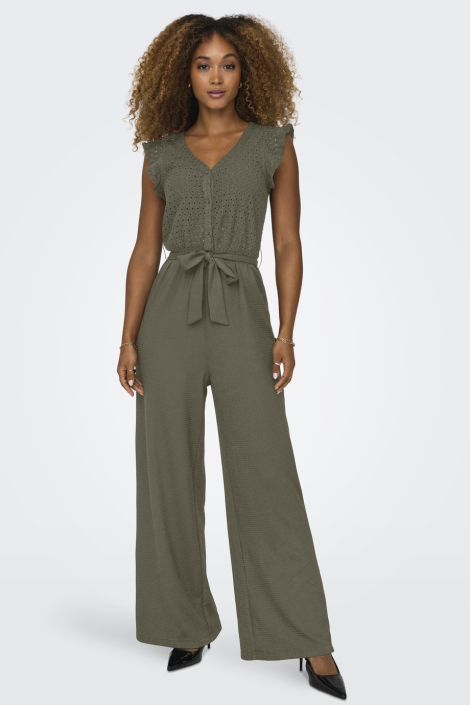Only groene dames jumpsuit