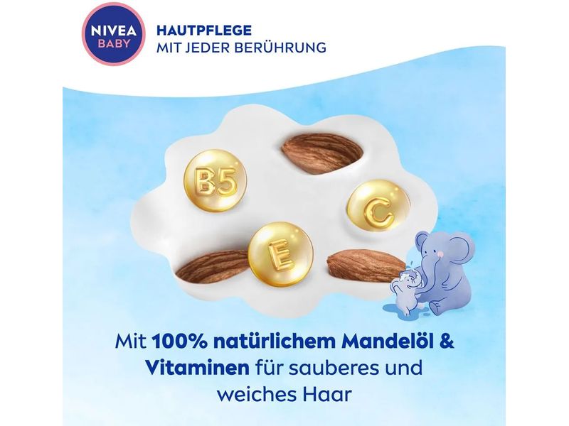 NIVEA BABY Shampoo Extra Mild 200 ml Shampoo mit integrierter Pflegespülung schützt und stärkt die Kopfhaut und das Haar