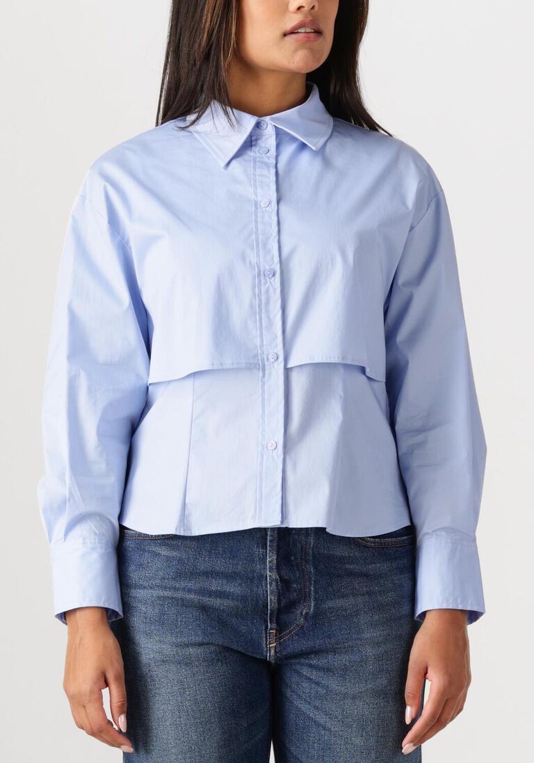 blauwe co'couture blouses sandy double layer shirt