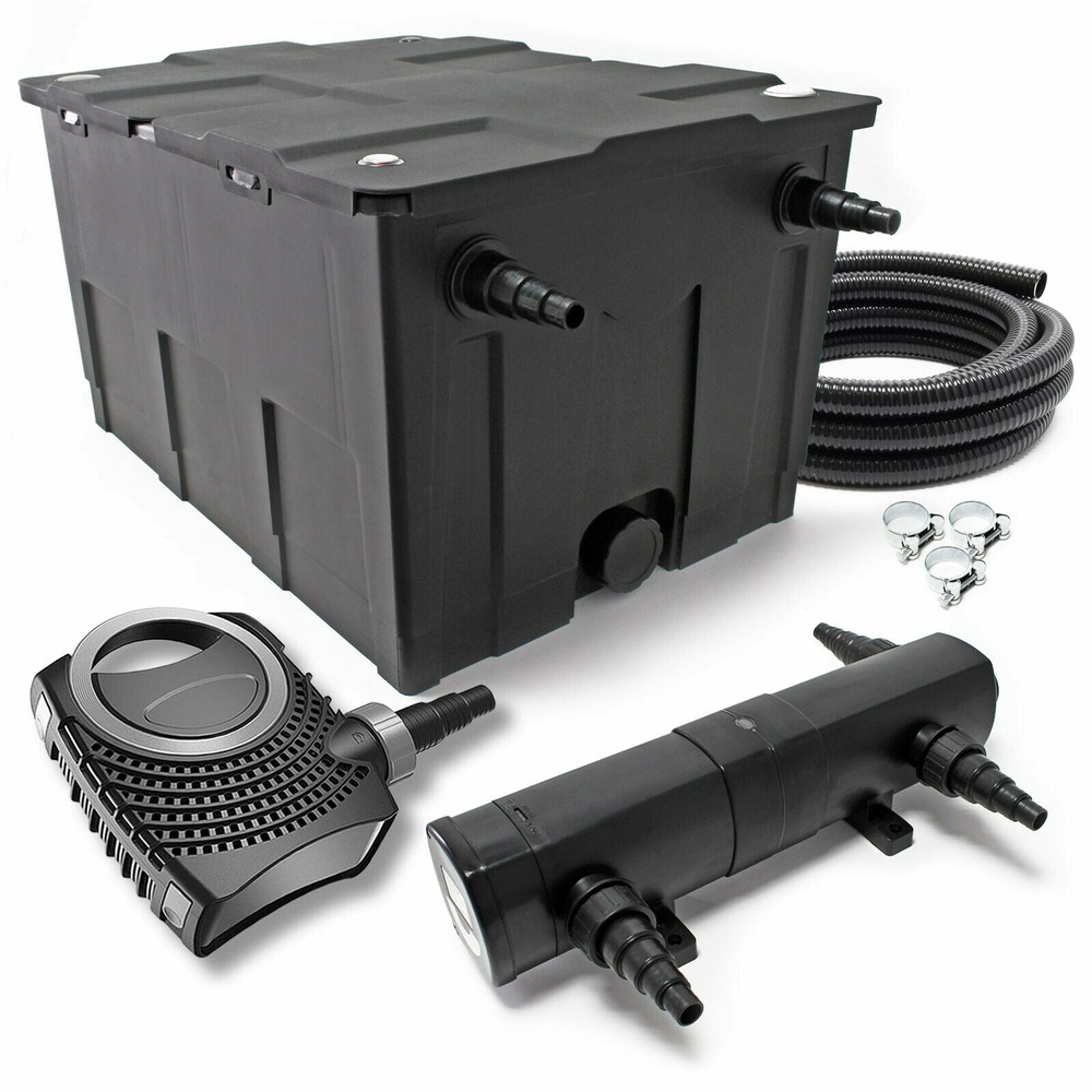 Kit set de filtration 24 watts pompe 80000 litres par heure tuyau 10 m