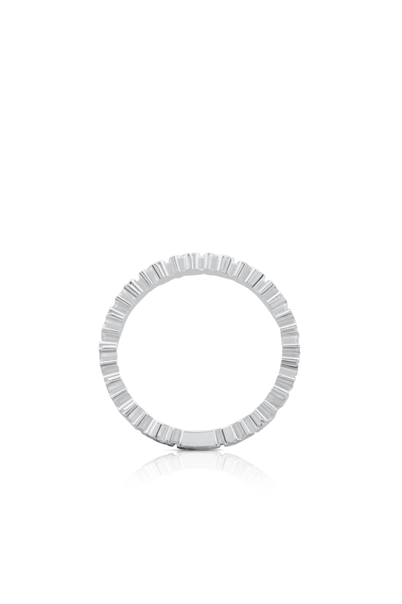 Anel de prata oso Straight - Gris
