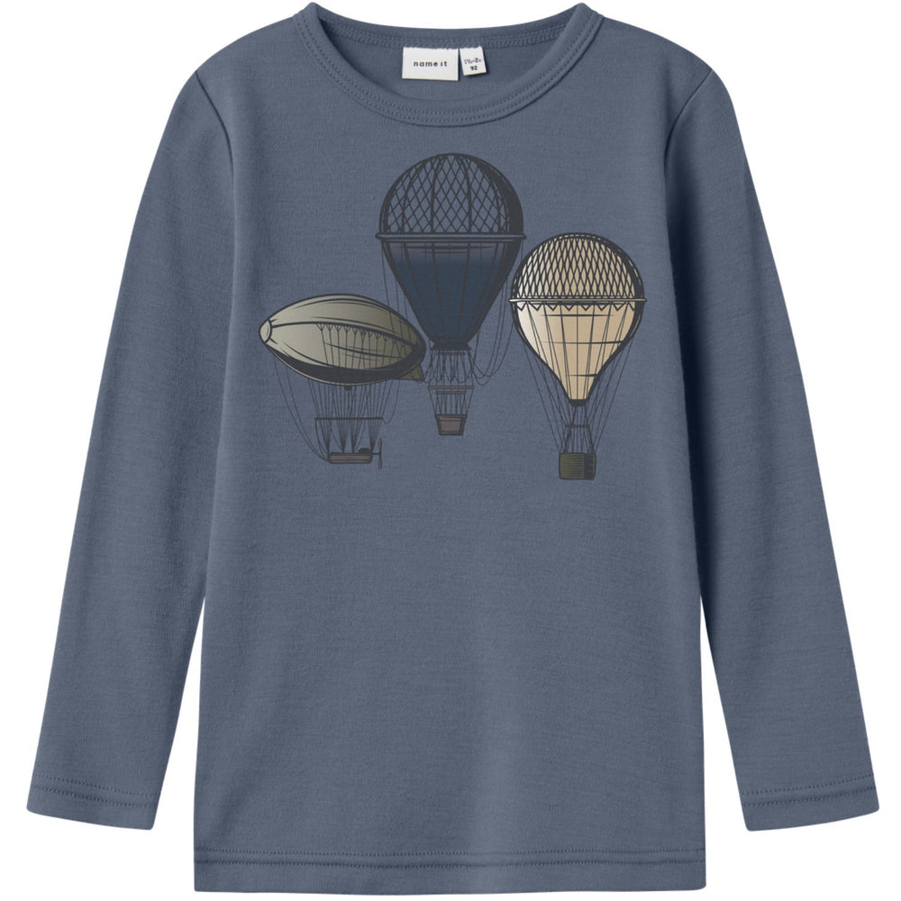 Køb Name It Folkstone Gray Air Balloon Nmmwillitus Uld Ls Top