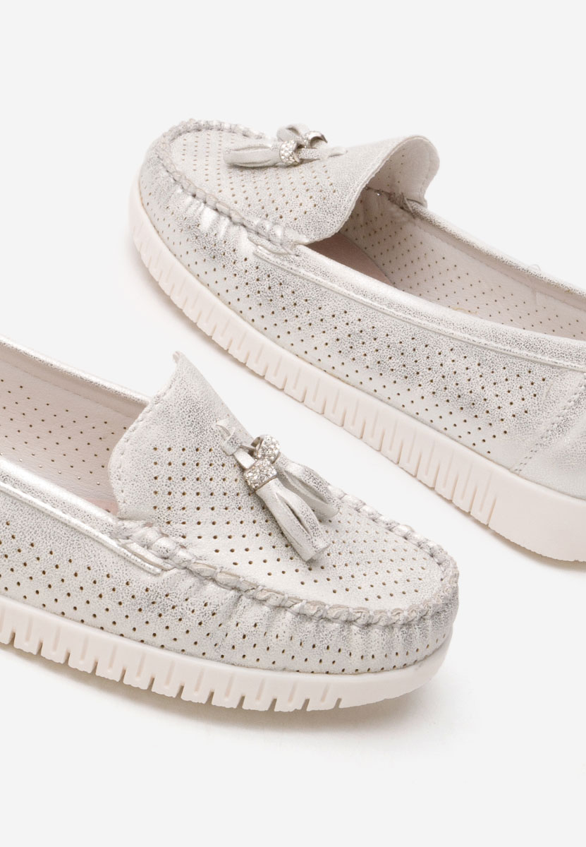 Mocassins femme blancs Sonja V2