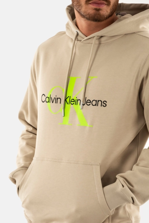 Sweat calvin klein jeans seasonal monologo 0io plaza taupe/acid light