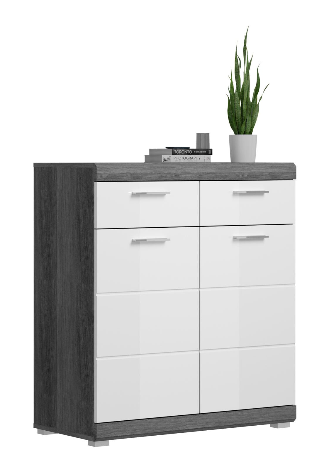 Schuhschrank SCOUT 90 x 96 cm grau/ weiß