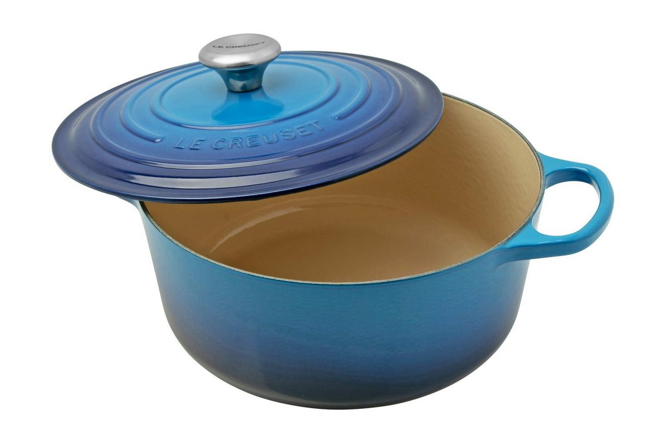 Le Creuset Signature braadpan 21177262202430 Azure 26 cm 5,3L rond