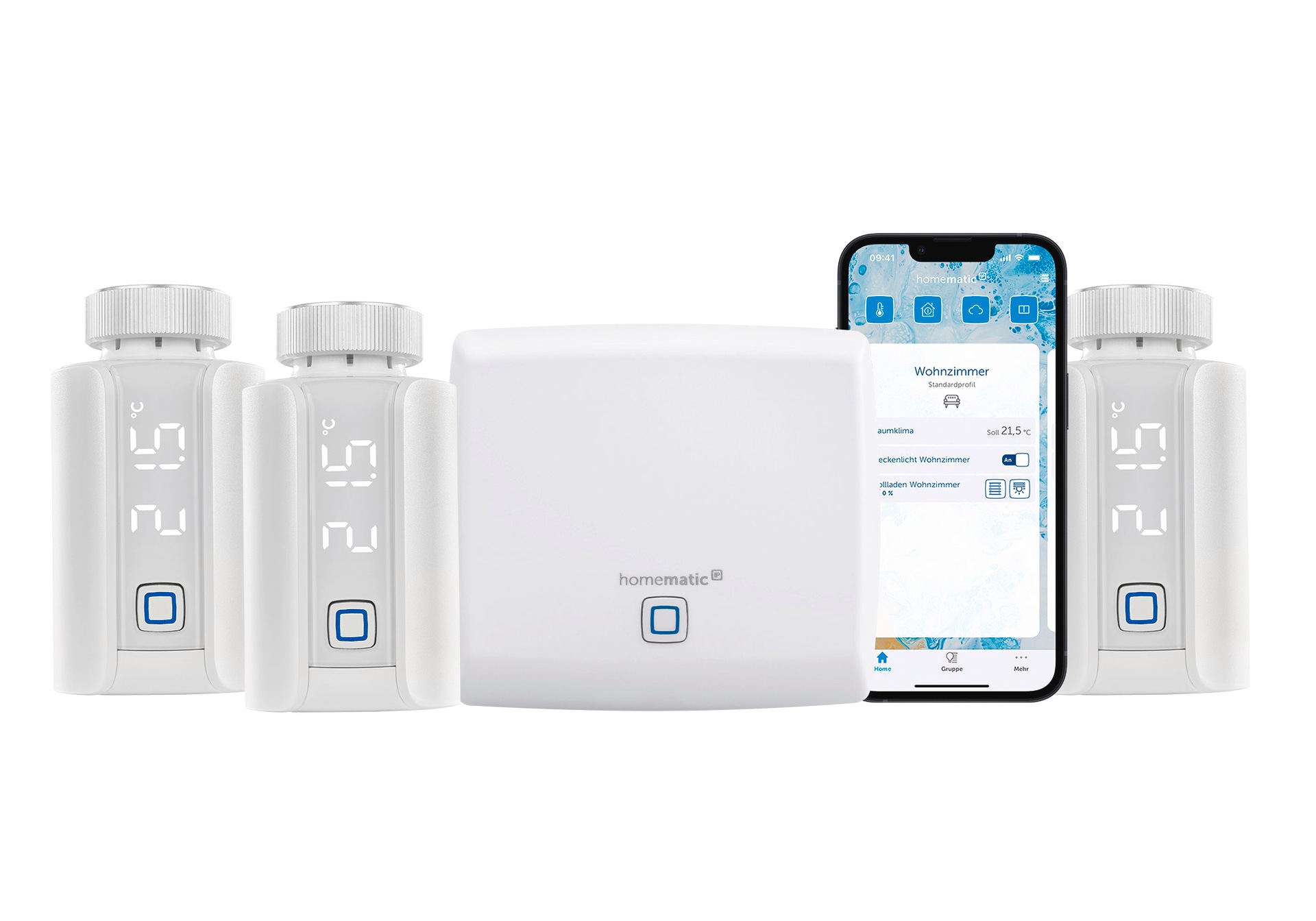 Homematic IP Heizkörperthermostat »Access Point + 3x Heizkörperthermostat EVO« 4 Stk. tlg.