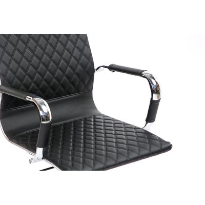 Fauteuil de bureau DELAWARE - accoudoirs fixes - Noir