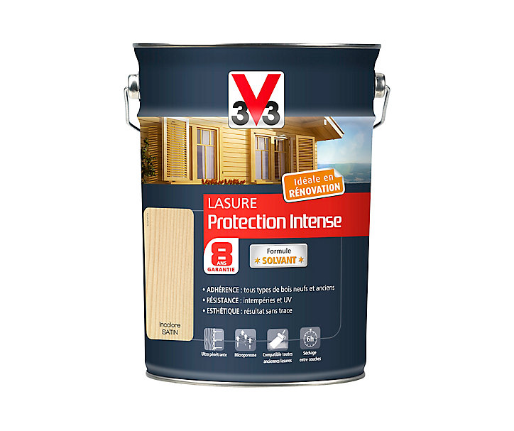 Lasure extérieure protection intense V33 Incolore 5L - 8 ans