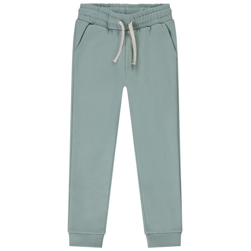 Jogging en molleton uni pour fille - Bleu moyen