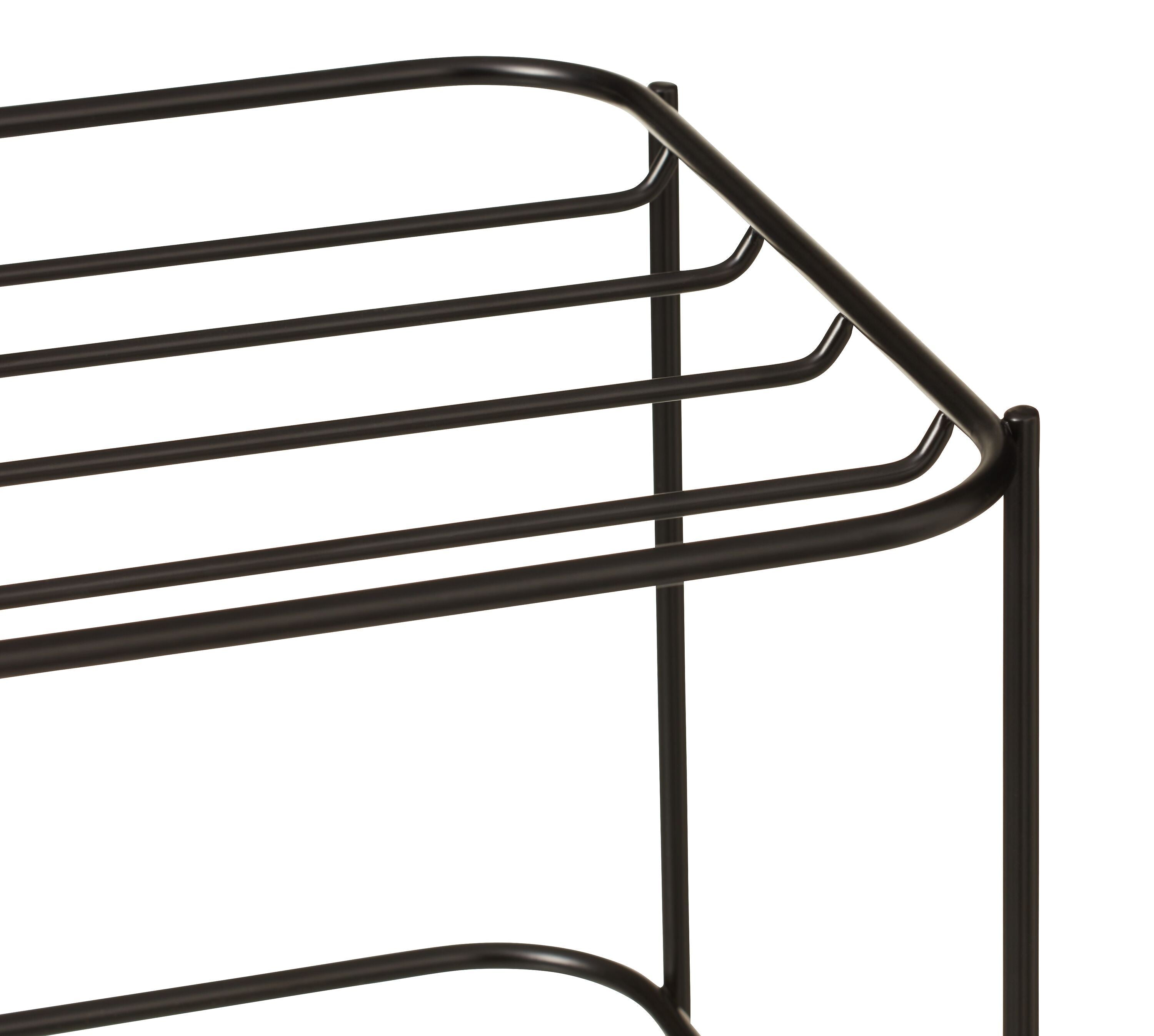JEFF Schuhregal - Schwarz / B: 47.0 cm x T: 24.5 cm x H: 40.0 cm
