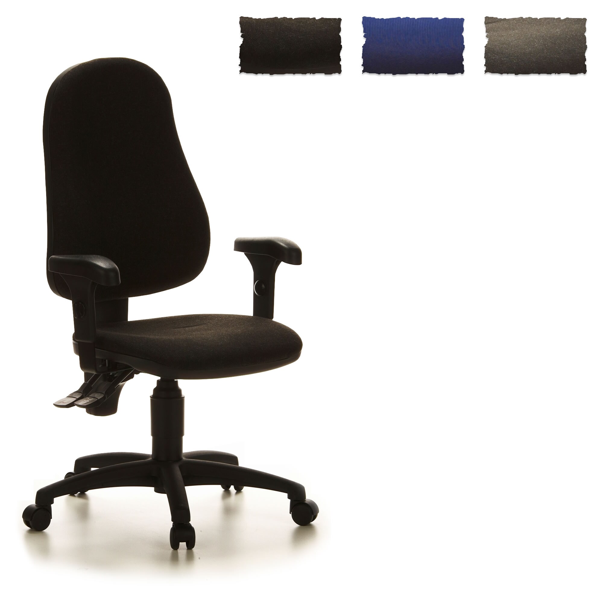 Home Office Bürostuhl CALIFORNIA 60 Stoff mit Armlehnen (höhenverstellbar) Topstar