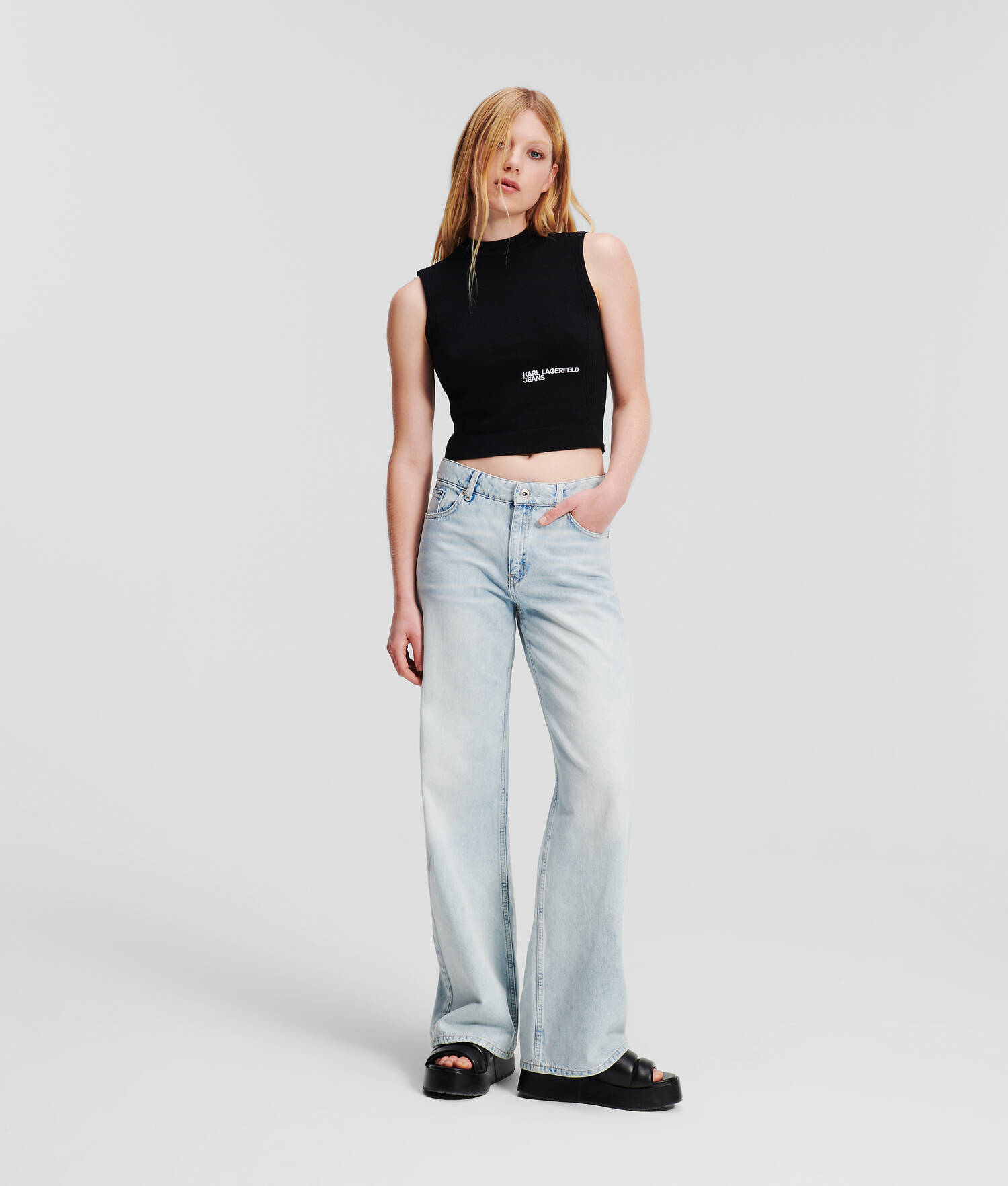 JEAN TAILLE MI-HAUTE DÉCONTRACTÉ KLJ