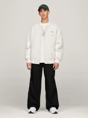 Jaqueta Bomber com Logo Universitário