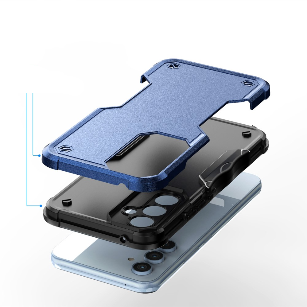 Samsung Galaxy A54 5G Hybrid Bumper Hülle mit Kunststoff Rückseite - Schwarz