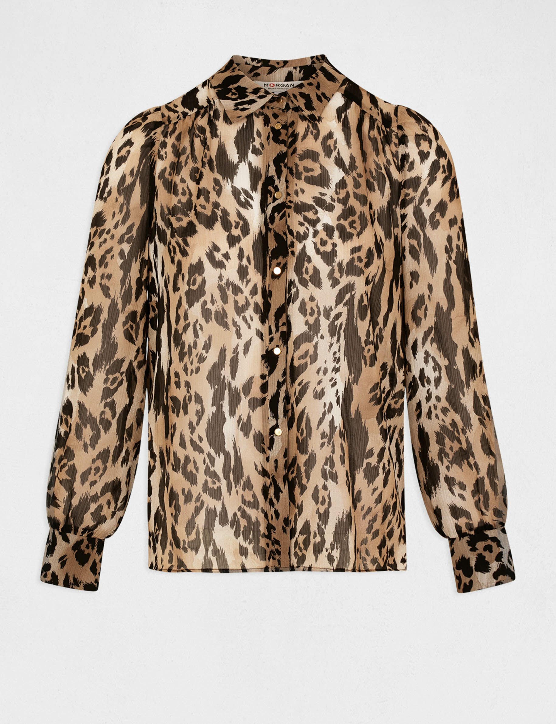 Chemise manches longues imprimée multico femme - multico