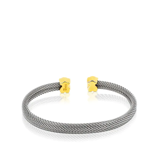 Pulseira de ursinho Sweet Dolls em ouro e aço