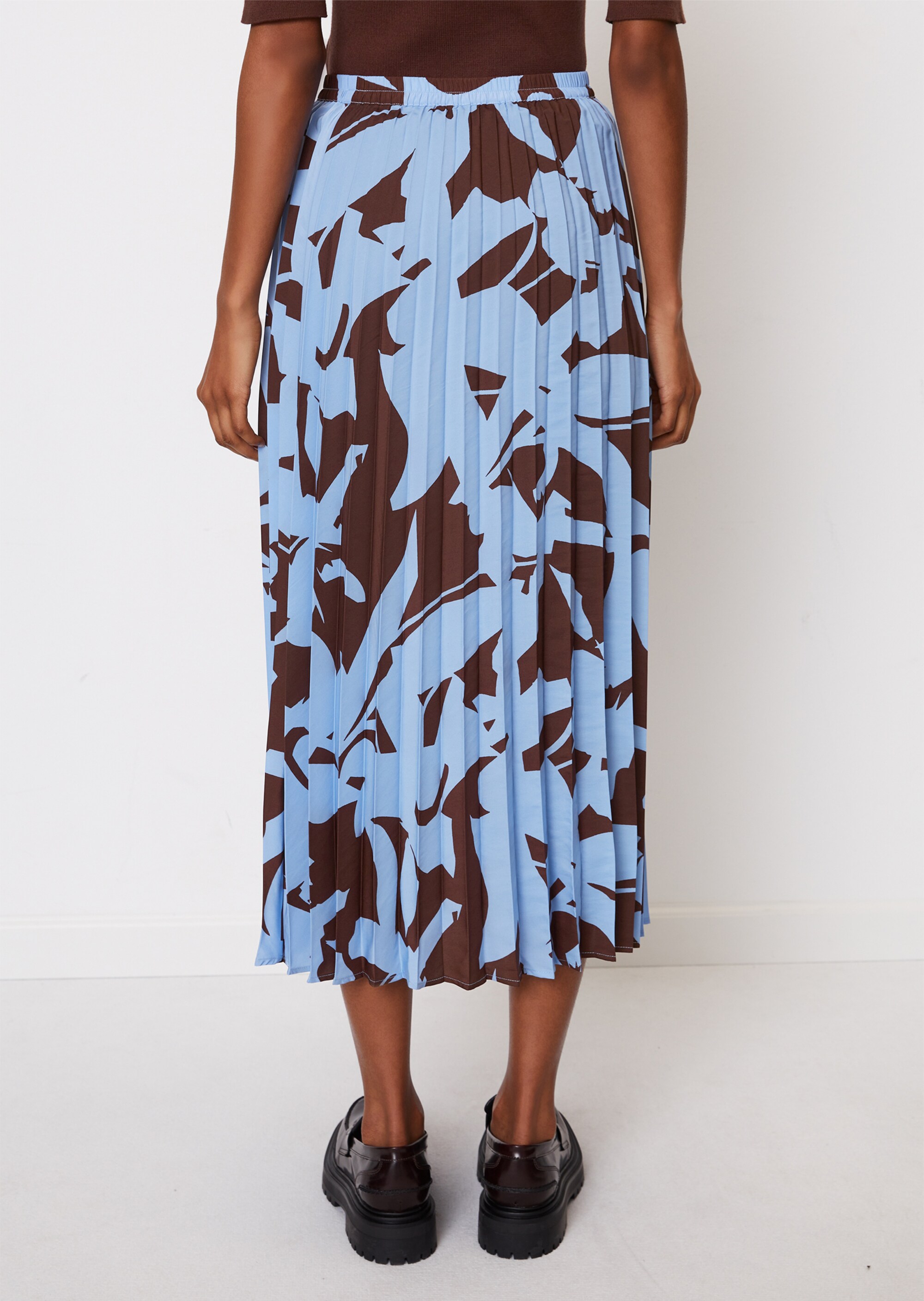 Plisseerock mit Allover-Print A-Shape aus recyceltem Polyester