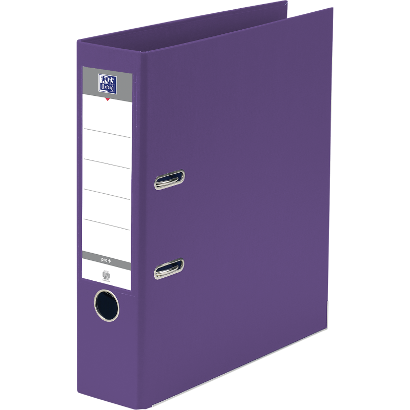 Classeur A Levier Oxford Smart A4 Dos 80Mm 2 Anneaux PP/PP Assorti