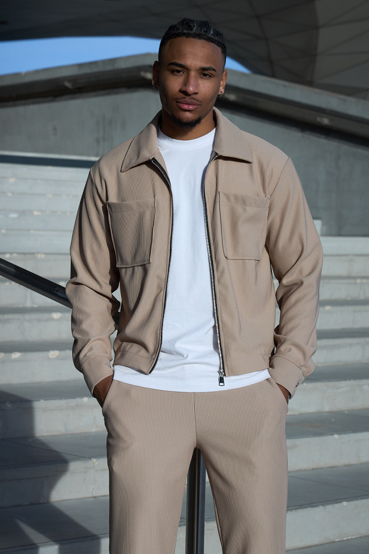 Ensemble 2 pièces veste + pantalon beige