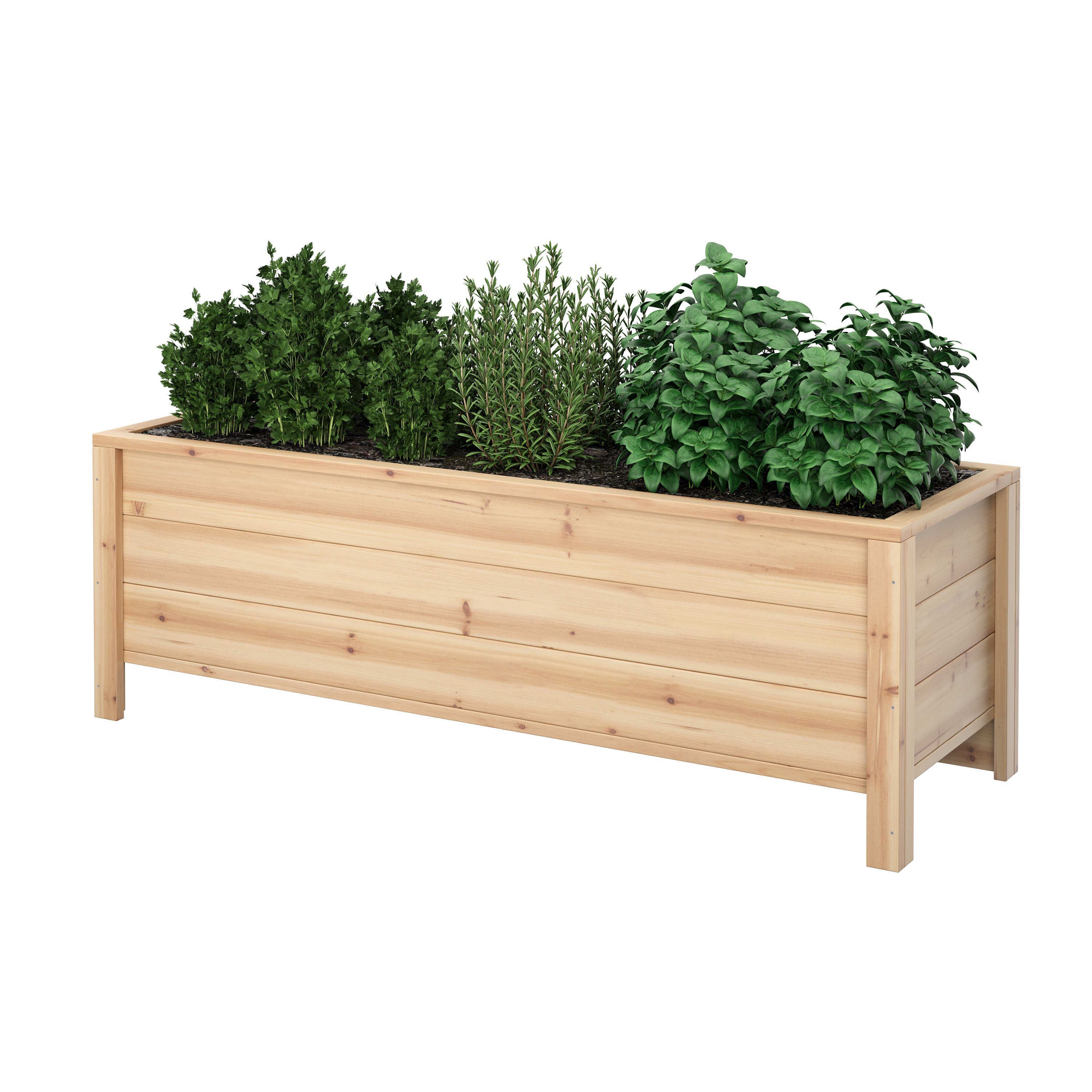 Hochbeet Holz 126 x 44 x 42 cm