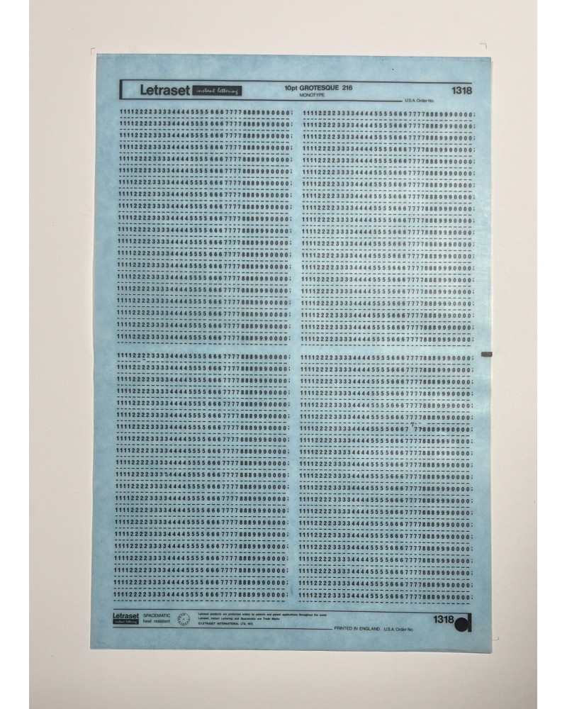 letraset-1318- GROTESQUE 216 - 10pt