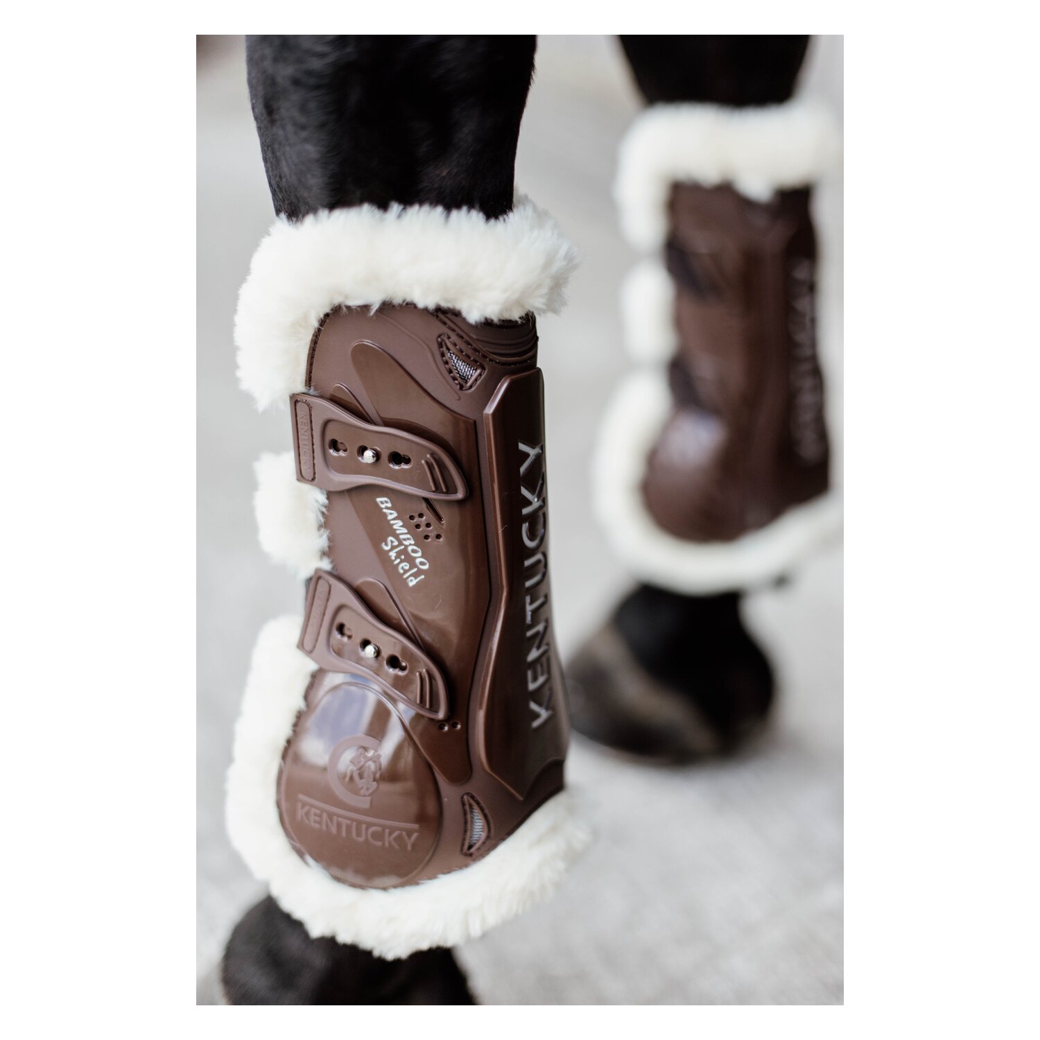 KENTUCKY Springgamaschen Vegan Sheepskin Bamboo Shield, für Vorderbeine - brown