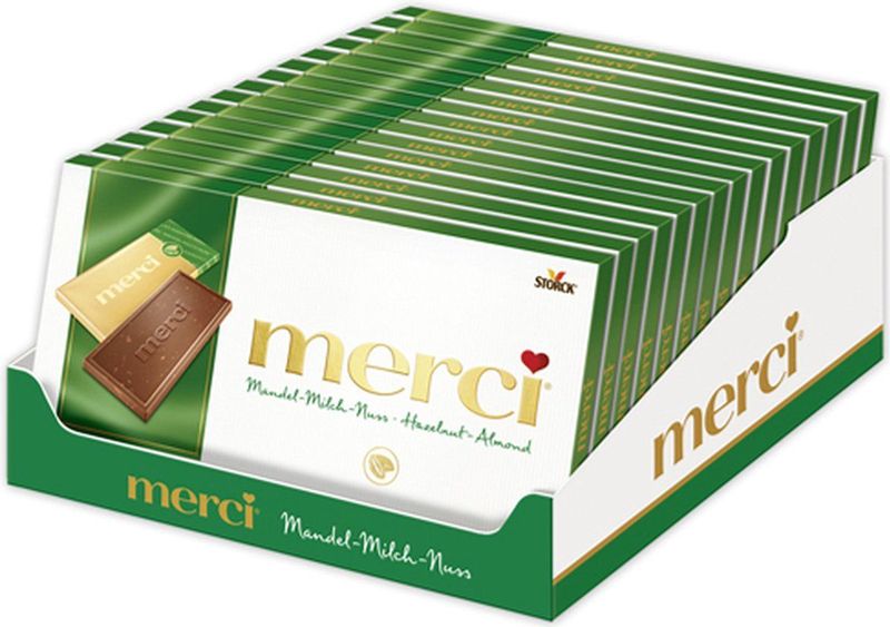 Merci - Hazelnoot-Amandel - Chocolade - 15x 100g