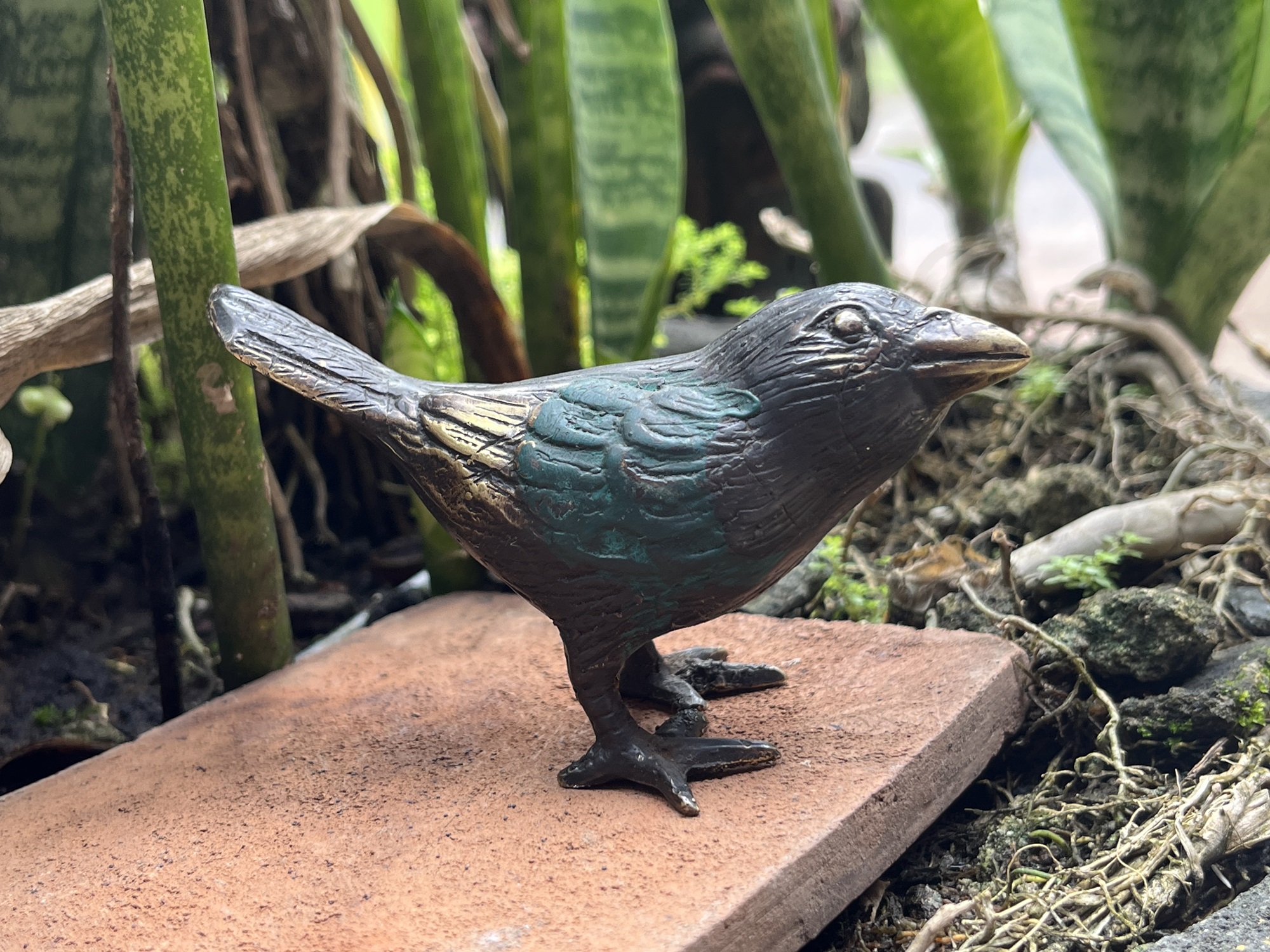 Figur 'Vogel' aus Messing, B 10 cm, T 5 cm, H 6 cm von fischer's lagerhaus