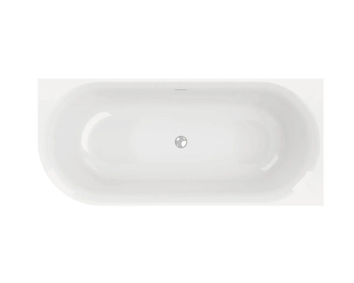 OTTOFOND Afinar Hoekwandbad, ruimtebesparend bad, 80 x 180 cm, wit, glanzend, glad, 703945