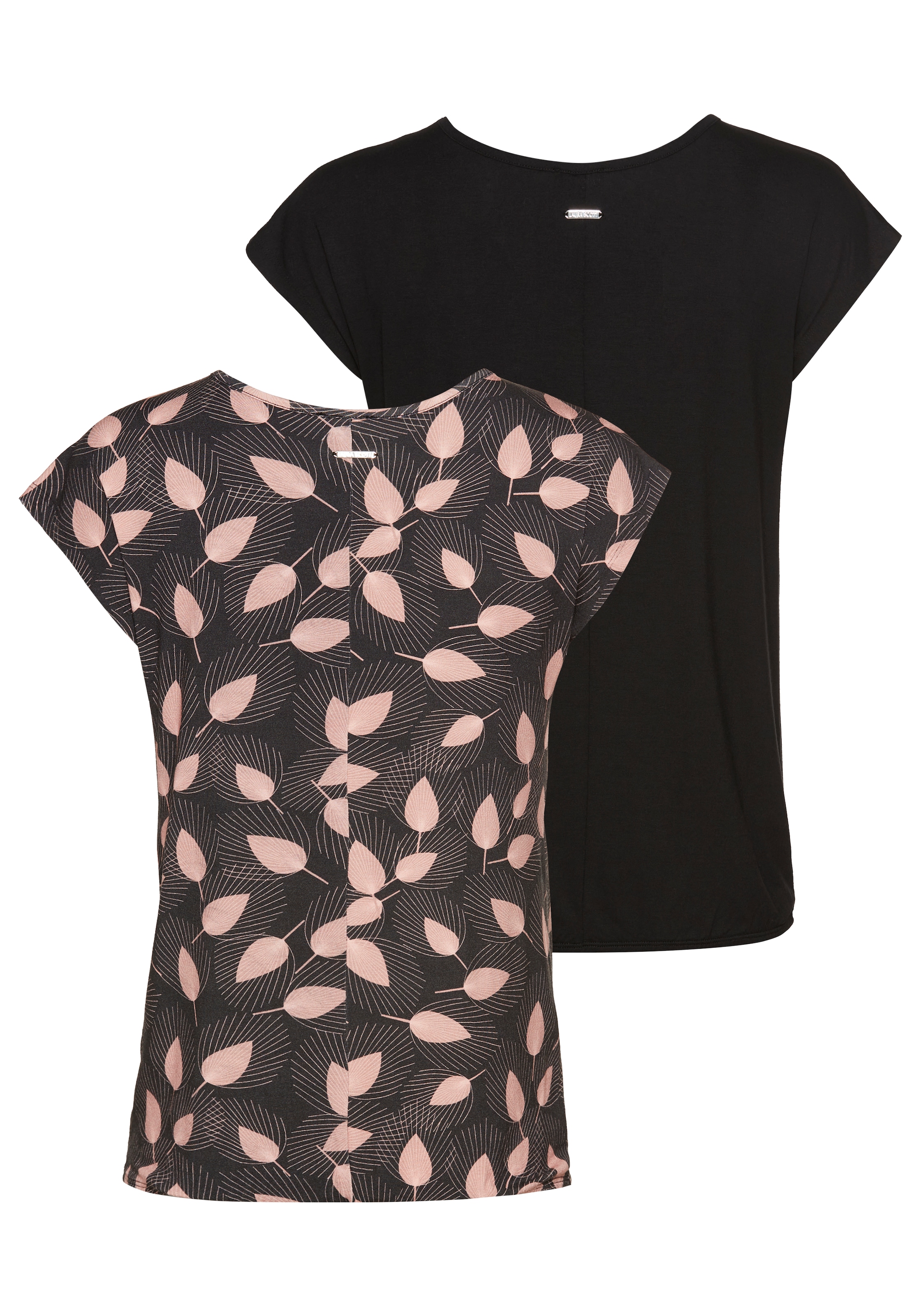 Laura Scott Print-Shirt, 2 Stk. mit floralem Print